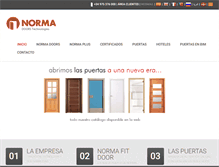 Tablet Screenshot of norma-doors.com